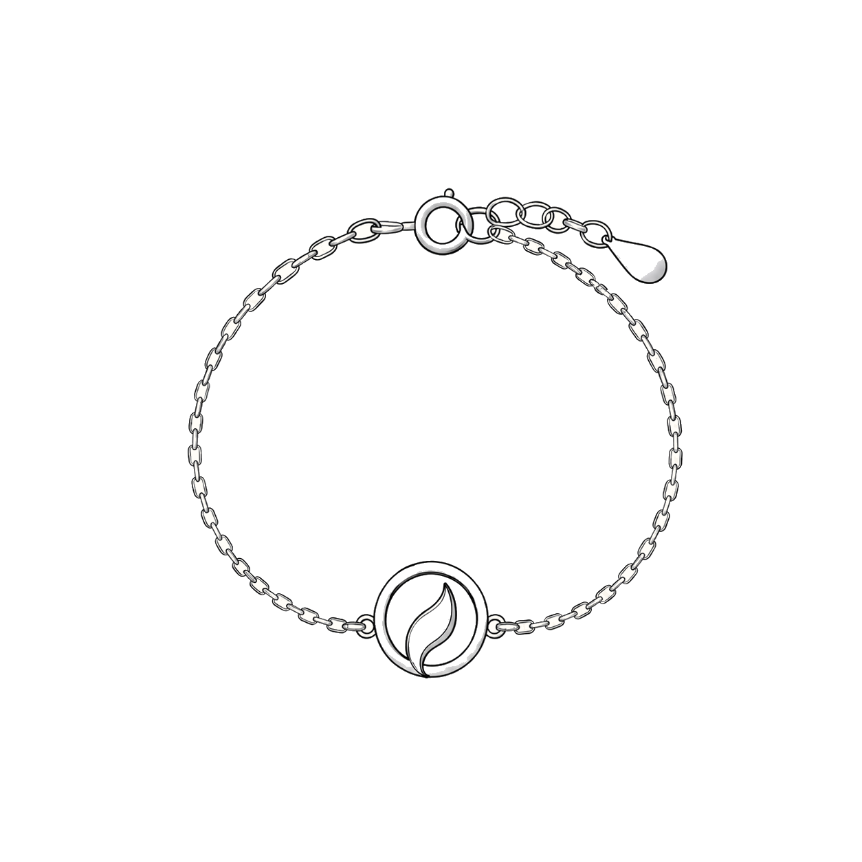 Bracelet style line drawing.