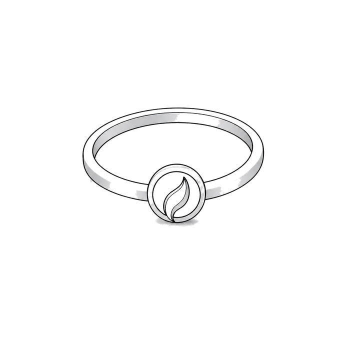 Custom pet portrait ring style.