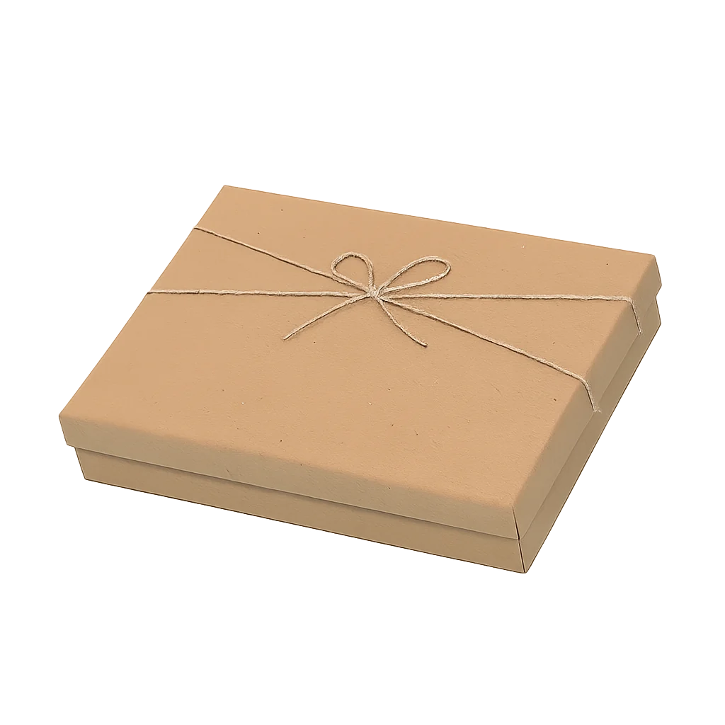 Closed kraft gift box for a custom pet keepsake
