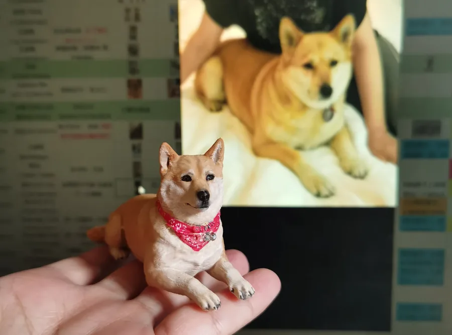 Custom Pet Memorial Figurine Made from Photos