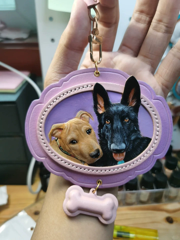 Custom Leather Pet Charm