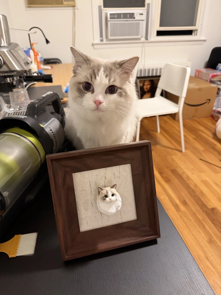 Custom Pet Portrait Magnet Frame