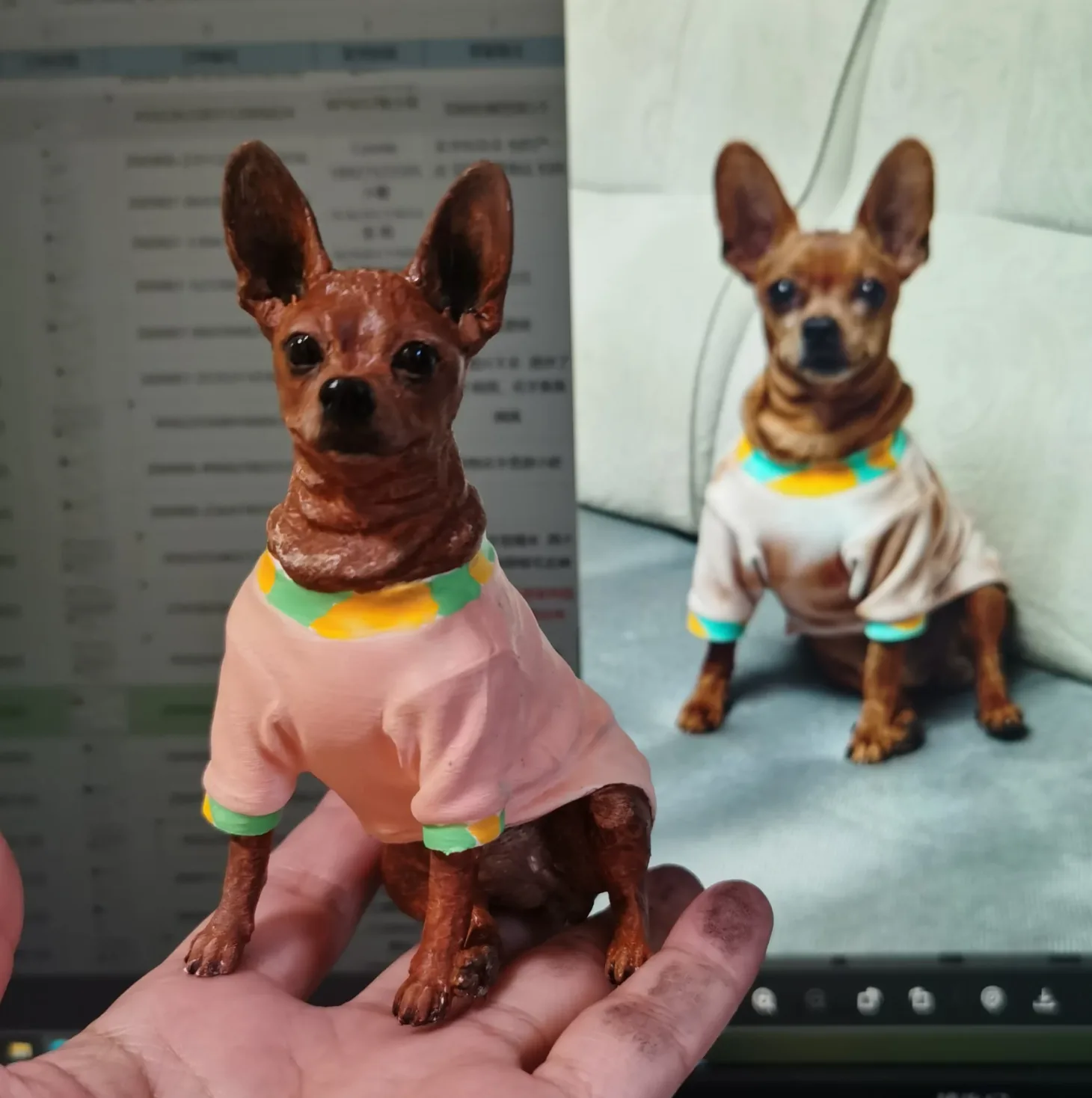 Custom 3D Printed Pet Figurine
